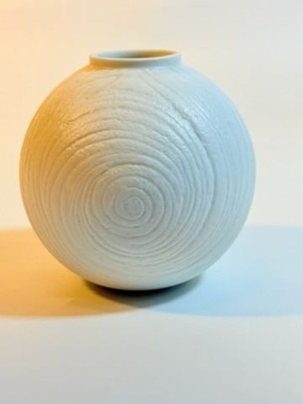 Vase Rosenthal Studio Line Martin Freyer Op Art Modernist Matte white bisque por - Picture 7 of 16